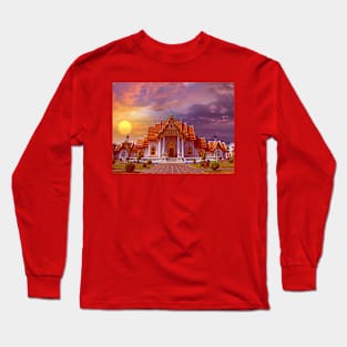 Wat Benchamabophit (The Marble Temple). Bangkok. Thailand Long Sleeve T-Shirt